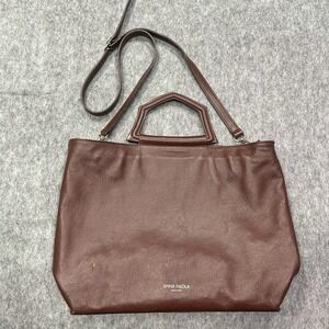 Anna Paola Bonnie Leather Satchel Purse Made In Italy